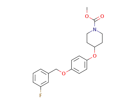 1-Piperidinecarboxylic acid, 4-[4-[(3-fluorophenyl)methoxy]phenoxy]-,
methyl ester