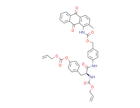 Carbonic acid allyl ester 4-{(S)-2-allyloxycarbonylamino-2-[4-(2-methyl-9,10-dioxo-9,10-dihydro-anthracen-1-ylcarbamoyloxymethyl)-phenylcarbamoyl]-ethyl}-phenyl ester