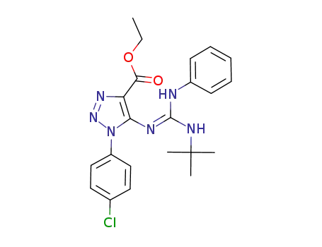 5-(<i>N</i>'-<i>tert</i>-butyl-<i>N</i>''-phenyl-guanidino)-1-(4-chloro-phenyl)-1<i>H</i>-[1,2,3]triazole-4-carboxylic acid ethyl ester