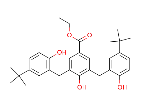 4-Ethoxycarbonyl-2,6-bis<(5-tert-butyl-2-hydroxyphenyl)methyl>phenol