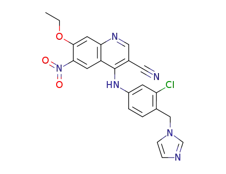 3-Quinolinecarbonitrile,
4-[[3-chloro-4-(1H-imidazol-1-ylmethyl)phenyl]amino]-7-ethoxy-6-nitro-