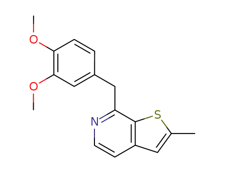 Molecular Structure of 863290-59-9 (7-(3,4-dimethoxy-benzyl)-2-methyl-thieno[2,3-c]pyridine)