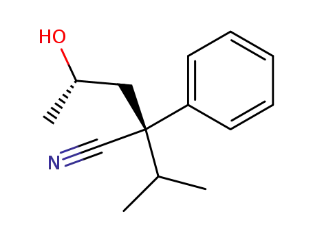 (2S,4S)-4-hydroxy-2-isopropyl-2-phenylpentanenitrile