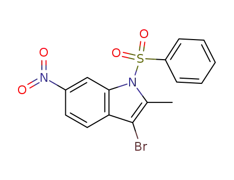 1-benzenesulfonyl-3-bromo-2-methyl-6-nitro-1<i>H</i>-indole