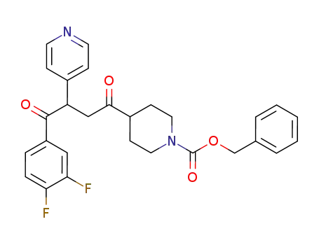 4-[4-(3,4-difluoro-phenyl)-4-oxo-3-pyridin-4-yl-butyryl]-piperidine-1-carboxylic acid benzyl ester