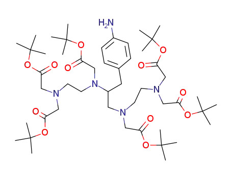{(1-(4-amino-benzyl)-2-{[2-(bis-<i>tert</i>-butoxycarbonylmethyl-amino)-ethyl]-<i>tert</i>-butoxycarbonylmethyl-amino}-ethyl)-[2-(bis-<i>tert</i>-butoxycarbonylmethyl-amino)-ethyl]-amino}-acetic acid <i>tert</i>-butyl ester