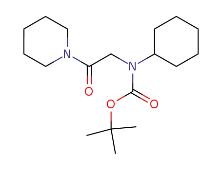 Molecular Structure of 753501-09-6 (cyclohexyl-(2-oxo-2-piperidin-1-yl-ethyl)-carbamic acid <i>tert</i>-butyl ester)