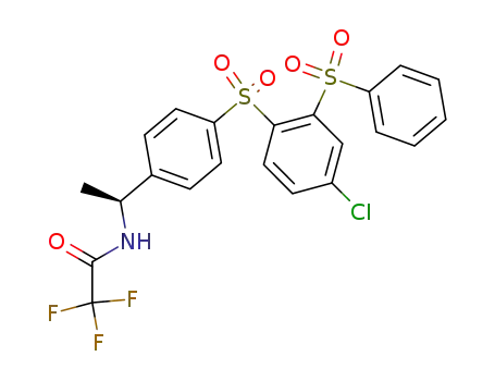 <i>N</i>-{1-[4-(2-benzenesulfonyl-4-chloro-benzenesulfonyl)-phenyl]-ethyl}-2,2,2-trifluoro-acetamide