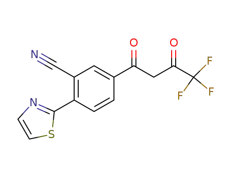 2-thiazol-2-yl-5-(4,4,4-trifluoro-3-oxo-butyryl)-benzonitrile