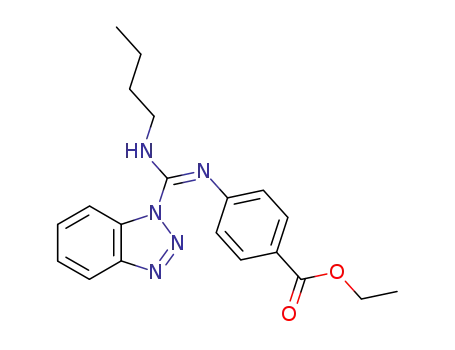 ethyl 4-{[(1H-benzotriazol-1-yl)(butylamino)methylidene]amino}benzoate