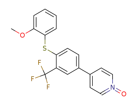 Molecular Structure of 388118-65-8 (Pyridine, 4-[4-[(2-methoxyphenyl)thio]-3-(trifluoromethyl)phenyl]-,
1-oxide)