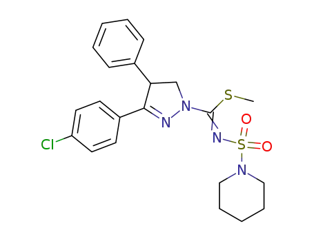 Piperidine-1-sulfonic acid 1-[3-(4-chloro-phenyl)-4-phenyl-4,5-dihydro-pyrazol-1-yl]-1-methylsulfanyl-meth-(Z)-ylideneamide