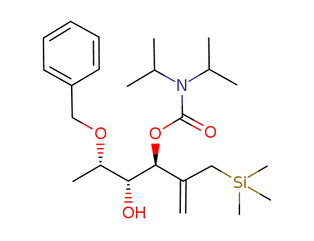(3S,4R,5S)-5-(benzyloxy)-4-hydroxy-2-((trimethylsilyl)methyl)hex-1-en-3-yl diisopropylcarbamate