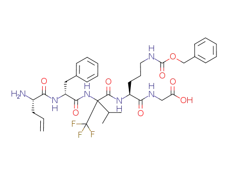 ((S)-2-{2-[(R)-2-((S)-2-Amino-pent-4-enoylamino)-3-phenyl-propionylamino]-3-methyl-2-trifluoromethyl-butyrylamino}-5-benzyloxycarbonylamino-pentanoylamino)-acetic acid