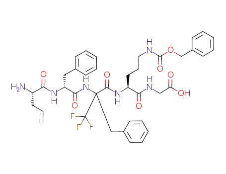 ((S)-2-{2-[(R)-2-((S)-2-Amino-pent-4-enoylamino)-3-phenyl-propionylamino]-2-benzyl-3,3,3-trifluoro-propionylamino}-5-benzyloxycarbonylamino-pentanoylamino)-acetic acid