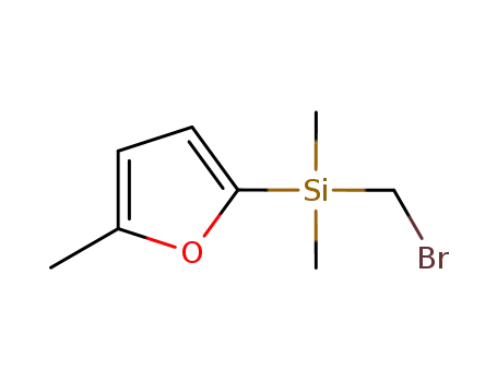 Molecular Structure of 950697-95-7 ((BROMOMETHYL)DIMETHYL(5-METHYLFURAN-2-YL)SILANE)
