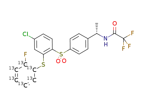 N-(1-{4-(4-chloro-2-(2-fluoro(<sup>13</sup>C)phenylsulfanyl)benzenesulfonyl)phenyl}ethyl)-2,2,2-trifluoroacetamide