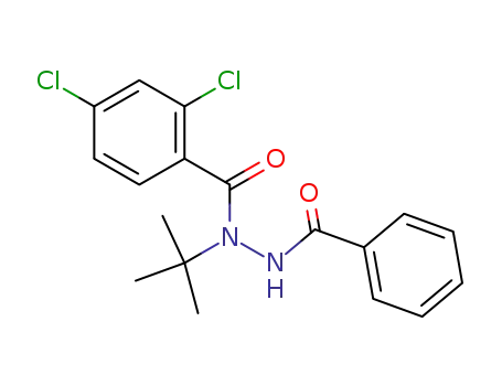 Molecular Structure of 112226-97-8 (Benzoicacid, 2,4-dichloro-, 2-benzoyl-1-(1,1-dimethylethyl)hydrazide)