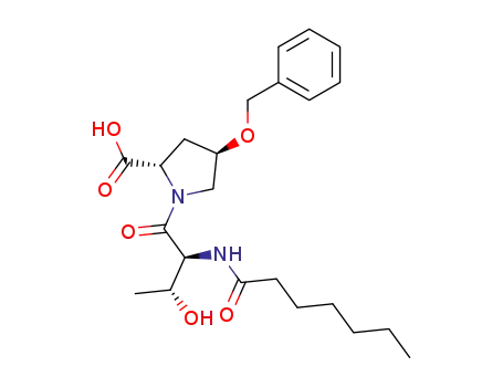 (2S,4R)-4-Benzyloxy-1-((2S,3R)-2-heptanoylamino-3-hydroxy-butyryl)-pyrrolidine-2-carboxylic acid