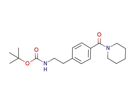 {2-[4-(piperidine-1-carbonyl)-phenyl]-ethyl}-carbamic acid <i>tert</i>-butyl ester