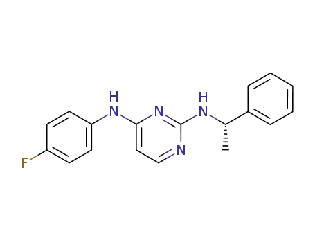 <i>N</i><sup>4</sup>-(4-fluoro-phenyl)-<i>N</i><sup>2</sup>-(1-phenyl-ethyl)-pyrimidine-2,4-diamine