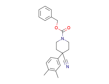 4-cyano-4-(3,4-dimethyl-phenyl)-piperidine-1-carboxylic acid benzyl ester