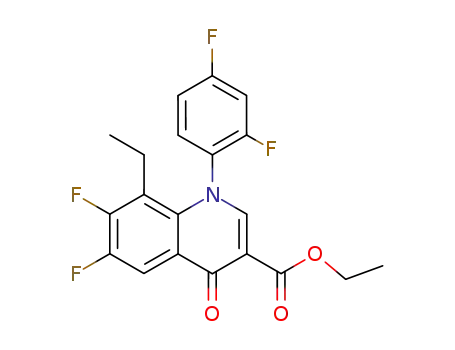 3-Quinolinecarboxylic acid,
1-(2,4-difluorophenyl)-8-ethyl-6,7-difluoro-1,4-dihydro-4-oxo-, ethyl ester