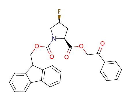 1,2-Pyrrolidinedicarboxylic acid, 4-fluoro-, 1-(9H-fluoren-9-ylmethyl)
2-(2-oxo-2-phenylethyl) ester, (2S,4S)-