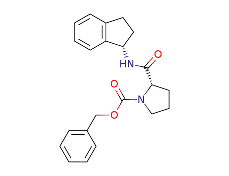 Molecular Structure of 910541-18-3 ((S)-2-((S)-Indan-1-ylcarbamoyl)-pyrrolidine-1-carboxylic acid benzyl ester)