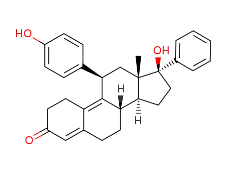 17-hydroxy-11-(4-hydroxy-phenyl)-13-methyl-17-phenyl-1,2,6,7,8,11,12,13,14,15,16,17-dodecahydro-cyclopenta[<i>a</i>]phenanthren-3-one