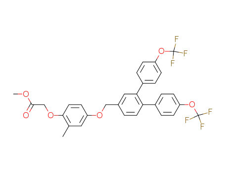 [4-(4,4''-bis-trifluoromethoxy-[1,1';2',1'']terphenyl-4'-ylmethoxy)-2-methyl-phenoxy]-acetic acid methyl ester