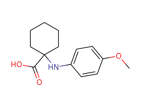Molecular Structure of 886496-96-4 (1-(4-METHOXY-PHENYLAMINO)-CYCLOHEXANECARBOXYLIC ACID)