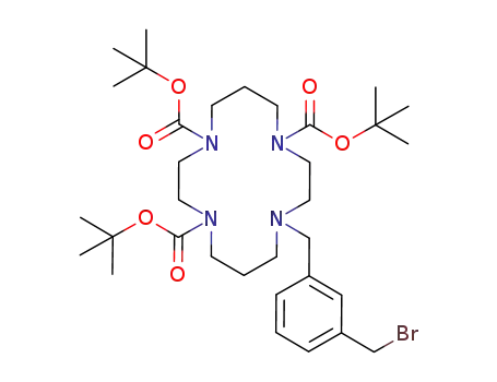 11-(3-bromomethyl-benzyl)-1,4,8,11tetraaza-cyclotetradecane-1,4,8-tricarboxylic acid tri-<i>tert</i>-butyl ester