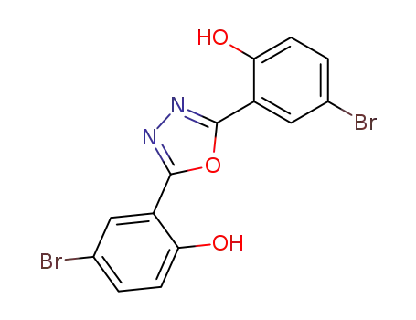 Molecular Structure of 2491-97-6 (Phenol, 2,2'-(1,3,4-oxadiazole-2,5-diyl)bis[4-bromo-)