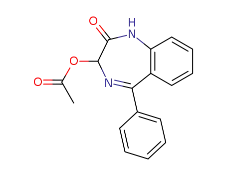 Molecular Structure of 1760-44-7 (ACETIC ACID 2-OXO-5-PHENYL-2,3-DIHYDRO-1H-BENZO[E][1,4]DIAZEPIN-3-YL ESTER)