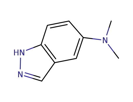 Molecular Structure of 945264-96-0 (N,N-Dimethyl-5-amino-1H-indazole)
