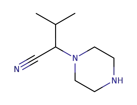3-Methyl-2-(piperazin-1-yl)butanenitrile