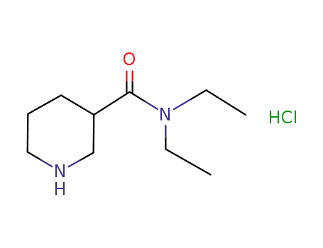 Molecular Structure of 859996-19-3 (N,N-diethyl-3-piperidinecarboxamide hydrochloride)