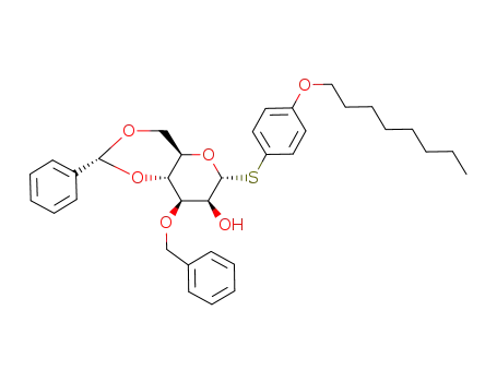 (2R,4aR,6R,7S,8R,8aR)-8-Benzyloxy-6-(4-octyloxy-phenylsulfanyl)-2-phenyl-hexahydro-pyrano[3,2-d][1,3]dioxin-7-ol