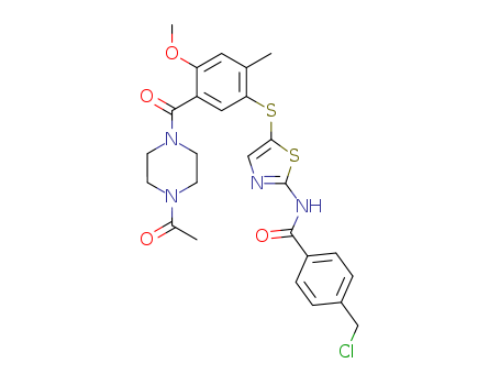 N-(5-(5-(4-acetylpiperazine-1-carbonyl)-4-Methoxy-2-Methylphenylthio)thiazol-2-yl)-4-(chloroMethyl)benzaMide