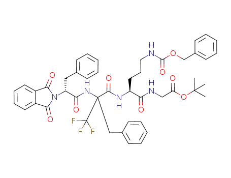 ((S)-2-{2-Benzyl-2-[(R)-2-(1,3-dioxo-1,3-dihydro-isoindol-2-yl)-3-phenyl-propionylamino]-3,3,3-trifluoro-propionylamino}-5-benzyloxycarbonylamino-pentanoylamino)-acetic acid tert-butyl ester