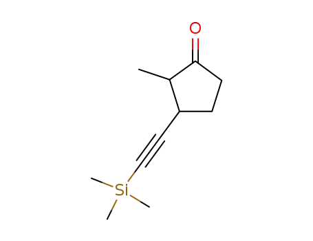 Cyclopentanone, 2-methyl-3-[(trimethylsilyl)ethynyl]- (9CI)