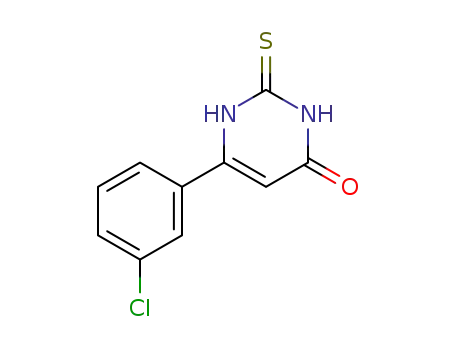 Molecular Structure of 36309-40-7 (4(1H)-Pyrimidinone,6-(3-chlorophenyl)-2,3-dihydro-2-thioxo-)