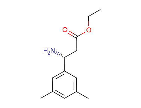 Molecular Structure of 791586-55-5 (Benzenepropanoic acid, ba-amino-3,5-dimethyl-, ethyl ester, (baR)- (9CI))