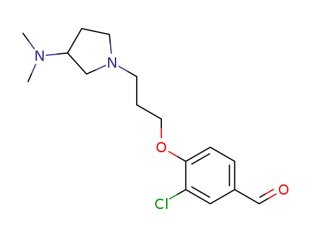 Molecular Structure of 919088-54-3 (3-chloro-4-[3-(3-dimethylamino-pyrrolidin-1-yl)-propoxy]-benzaldehyde)
