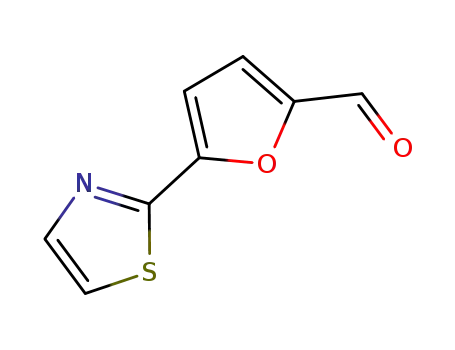 Molecular Structure of 342601-01-8 (2-Furancarboxaldehyde, 5-(2-thiazolyl)-)