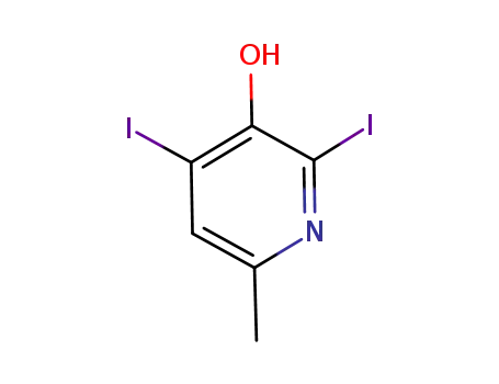 Molecular Structure of 934965-62-5 (2,4-Diiodo-3-hydroxy-6-methylpyridine)