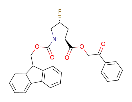 1,2-Pyrrolidinedicarboxylic acid, 4-fluoro-, 1-(9H-fluoren-9-ylmethyl)
2-(2-oxo-2-phenylethyl) ester, (2S,4R)-