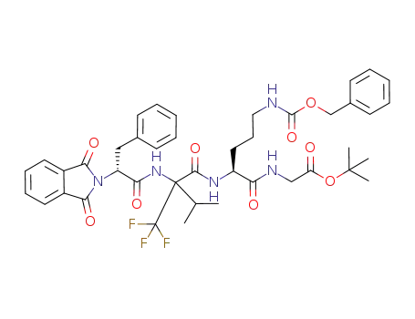 ((S)-5-Benzyloxycarbonylamino-2-{2-[(R)-2-(1,3-dioxo-1,3-dihydro-isoindol-2-yl)-3-phenyl-propionylamino]-3-methyl-2-trifluoromethyl-butyrylamino}-pentanoylamino)-acetic acid tert-butyl ester