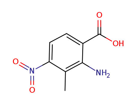 Molecular Structure of 332082-31-2 (Benzoic acid, 2-amino-3-methyl-4-nitro- (9CI))
